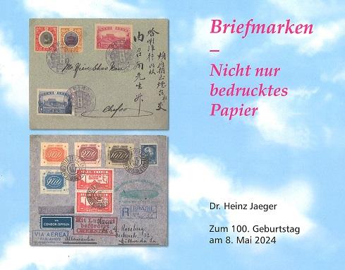 The Consilium Philatelicum publishes Dr Heinz Jaeger’s latest brochure: Stamps – Not just printed paper