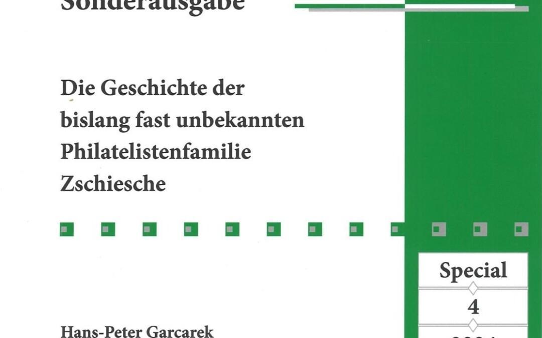 NEU ERSCHIENEN: Hans-Peter Garcarek: Die Geschichte der Pionier- und Berufsphilatelisten-Familie Zschiesche