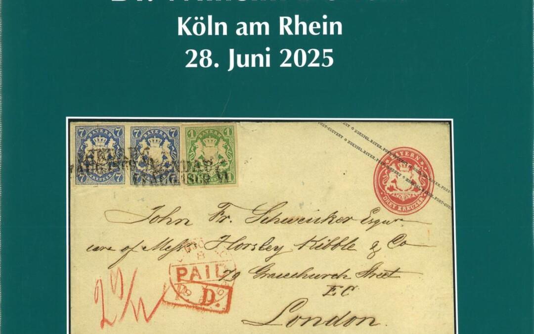 181st Dr. Wilhelm Derichs auction in Cologne on 28 June 2025: A Bavarian collection straight out of a picture book …