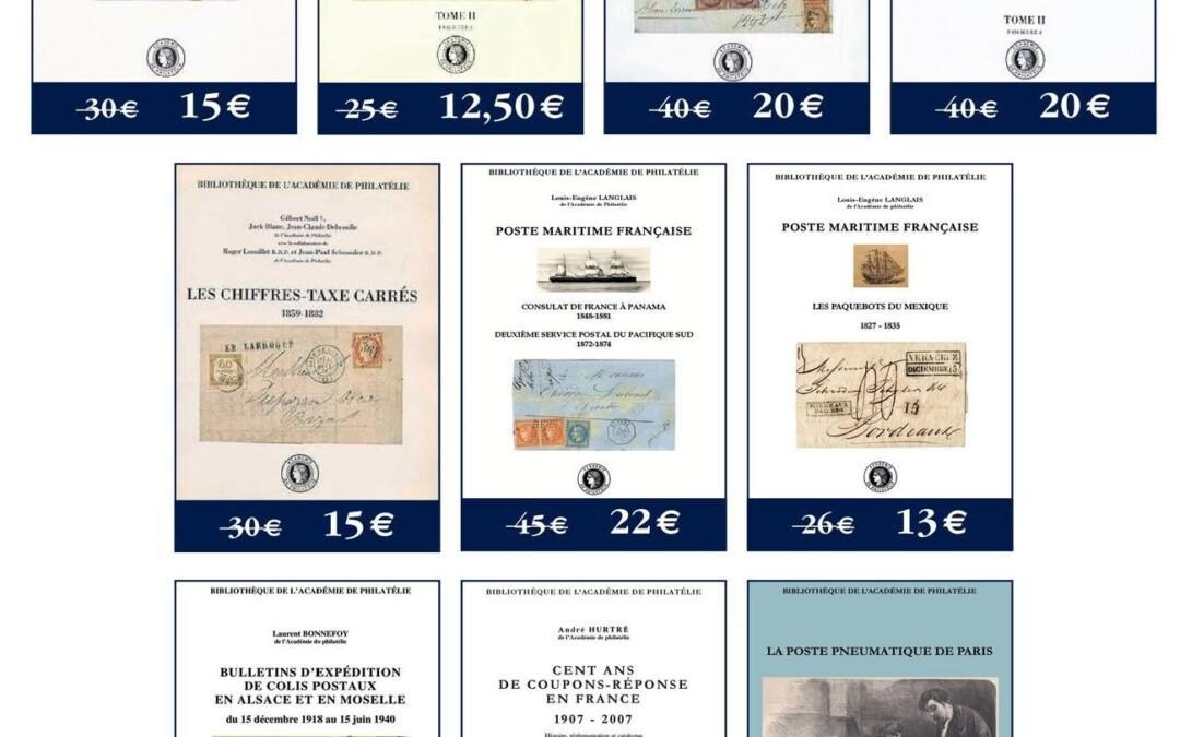 Books of Académie de Philatélie at 50% discount