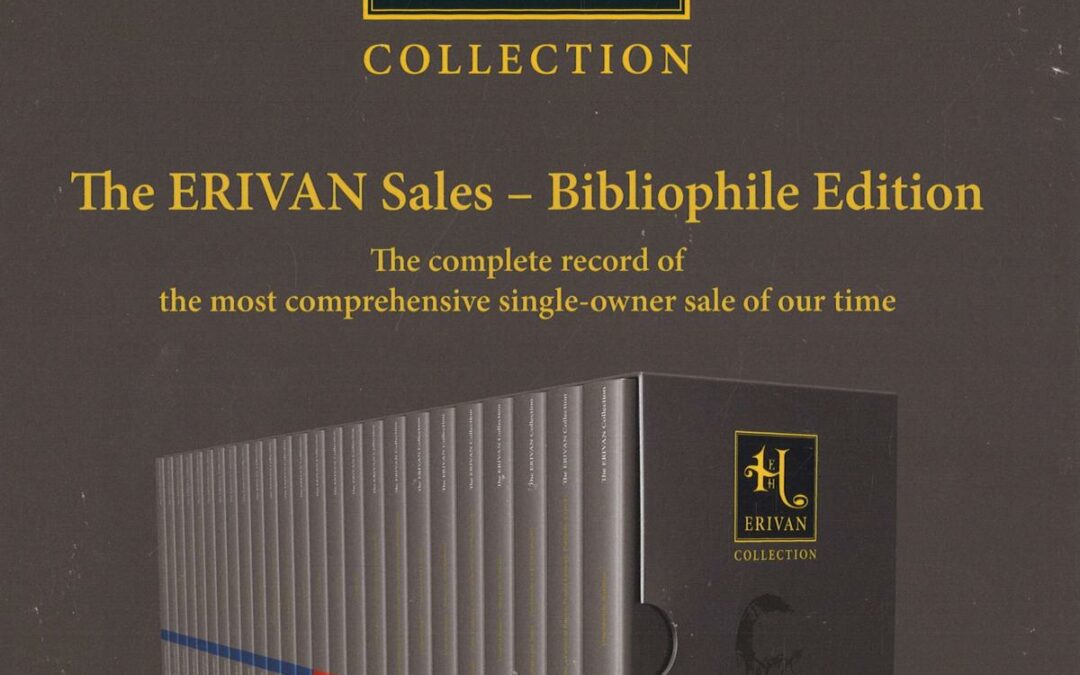 Announcement of the ‘bibliophile edition’ of the ERIVAN auction catalogues