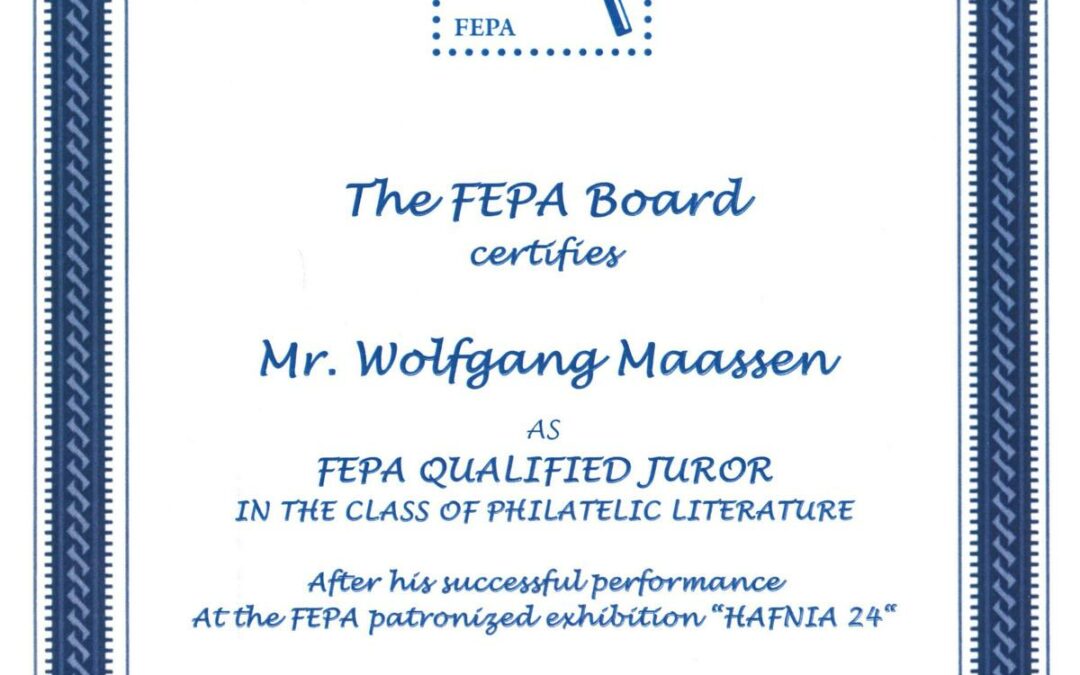 Wolfgang Maassen appointed as FEPA literature juror